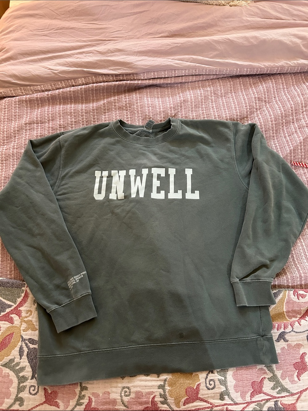 Unwell Crewneck Sweatshirt in Deep Green